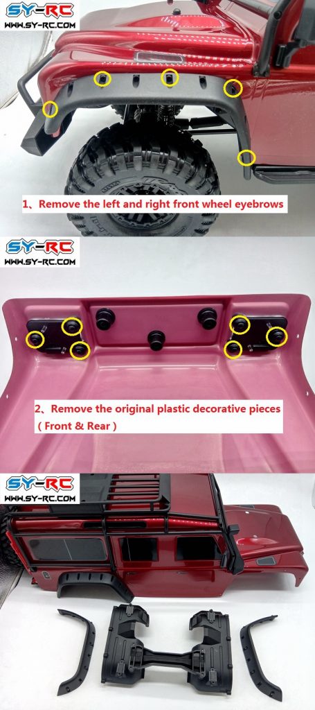 traxxas defender body kit