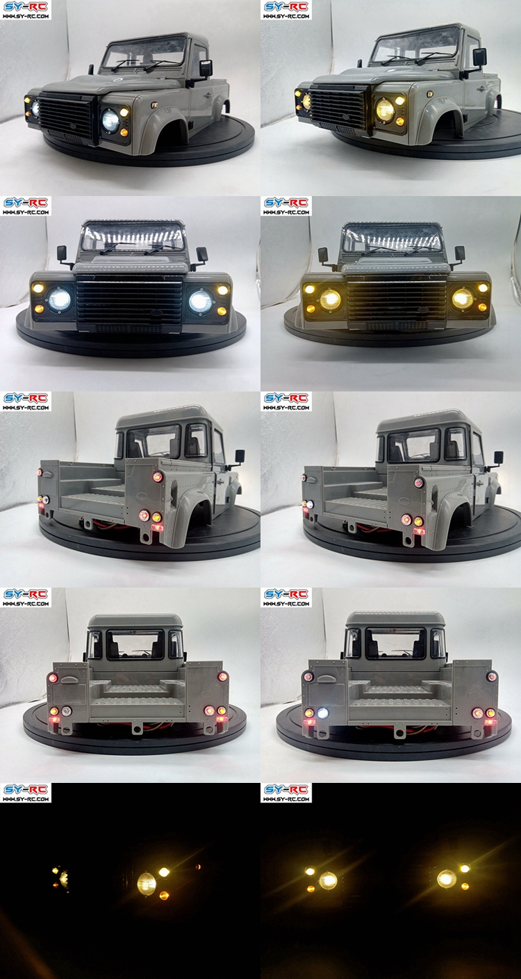 Luz trasera RC Car Lights kit para rc4wd g2 d90 & Land Rover d90 maqueta de coche